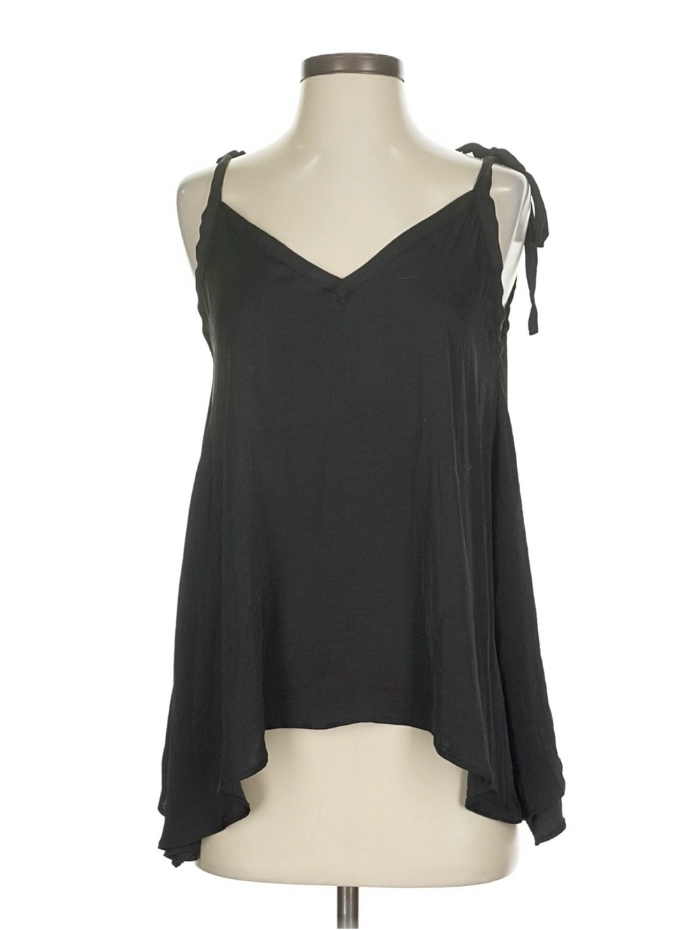 Zara Black Tie-Shoulder V-Neck Camisole